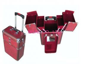 Wholesale Aluminum Cases/Aluminum Makeup Cases/Aluminum Trolley Cases/Red Trolley Makeup Cases from china suppliers