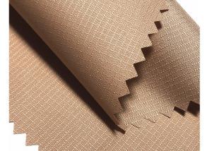 Wholesale 0.15 Grid 240t 75d*75d poly pongee Khaki color anti-velvet coating waterproof workwear fabric from china suppliers
