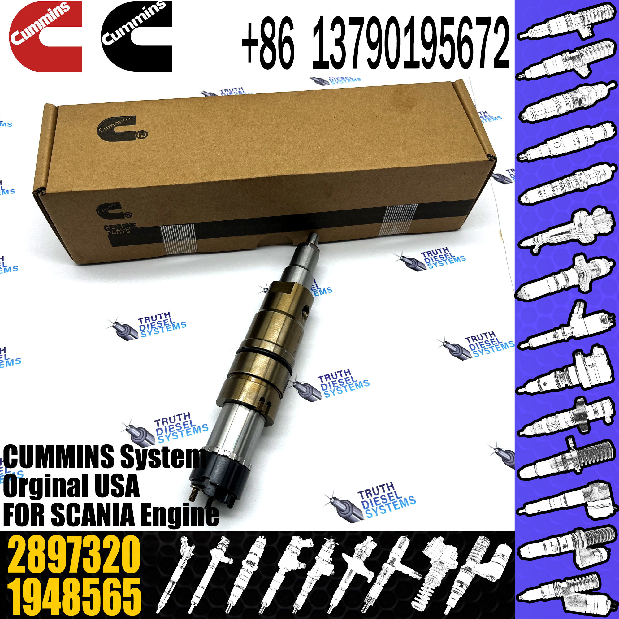 Common Rail Fuel Injector 2897320 2872405 2086663 2894920 For Diesel Engine