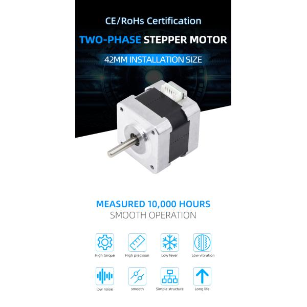 Large Stock Nema 17 42mm Hybrid Stepper Motor 1.68A 38N.cm 4-wire for Large 3D Printer