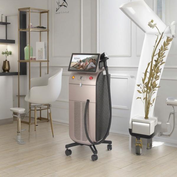755 808 1064nm Diode Hair Removal Laser Machine , Ice Titanium Laser Hair