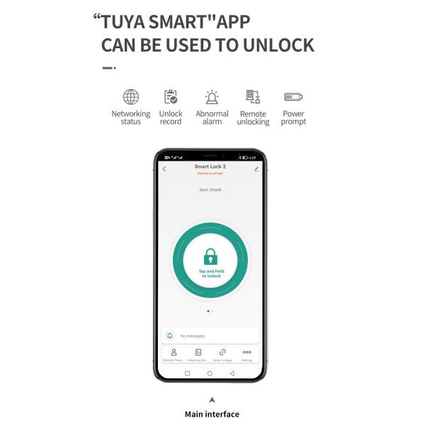 Waterproof Fingerprint Smart Door Lock Multiple Colors Outdoor Smart Lock