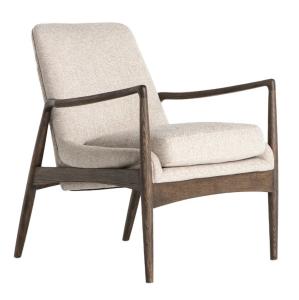 Wholesale Single Living Room Furniture Wooden Upholstered Sofa Chair with Fabric and Foam Cushion on Wooden Frame from china suppliers