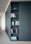 PET Customized Wardrobe Closet Blue Green Fitted Walk In Wardrobes With Dressing