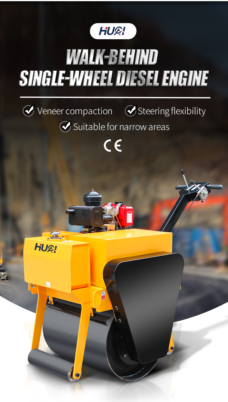 YANMAR Engine 500kg Walk-Behind Single Drum Road Roller with CE Certification