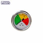 63mm EN837-1 hydraulic water 0-10bar /psi axial entry oil glycerin filled