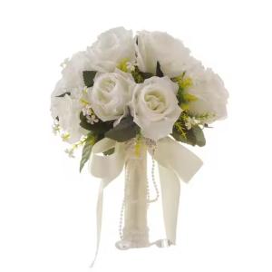 Wholesale Wholesale Silk Rose Flower Bouquet Decorative Wedding Flowers Bridal Bouquets from china suppliers