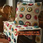 100% Cotton HandMade Crochet Cushion Cover Pillow Cover 25* 45cm Hand Crochet