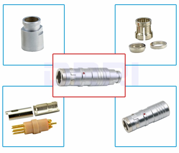 Push Pull Locking Waterproof Metal Wire Connectors FGG EGG 2-26 Pin 0K 1K 2K With Bend Relief