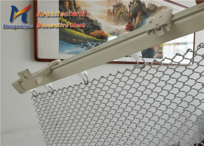 Fire Protection Coil Drapery Mesh SS304 Wire Mesh Ceiling Panels
