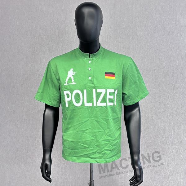 Short Sleeve 100% Cotton Polo T Shirts for Men Custom Button Stand Collar