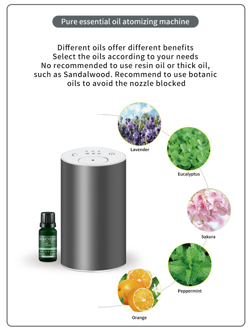 20ml Pure Essential Oil Waterless Nebulizing Diffuser