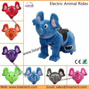 Wholesale Happy Rider Toys on Wheel Shop Display Animal Plush Electrical Animal Rides -Elephant from china suppliers