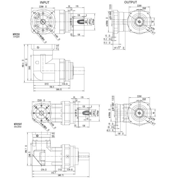 Single Shaft Integrated Planetary Speed Reducer High Precision Gearbox