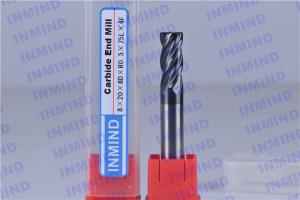 Wholesale 4 Flute Extra Long Carbide End Mill Corner Radius 0.6 um Grain Size R0.5 Corner from china suppliers