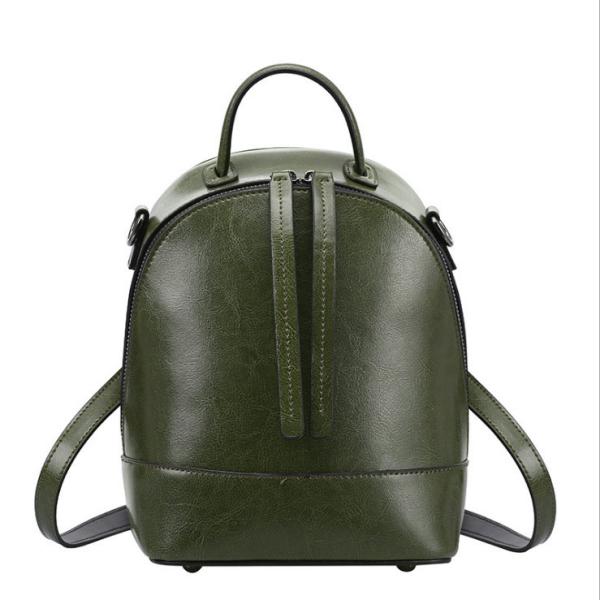 Vintage School Bag Cowhide Backpacks for Women Newest Genuine Cow Leather Double
