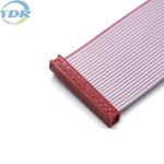 IDC 2.54mm Pitch Red 20Pin Customized Flat Cable UL2651 28AWG PVC Copper