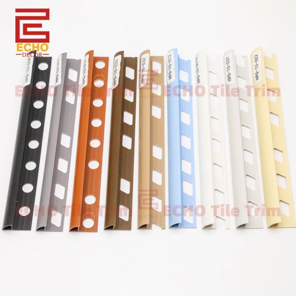 PVC tile trim in various colors