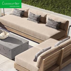 Wholesale Hotel Restaurant Banquet Teak Rattan Sofa with Outdoor Foam and Water-Resistant Fabric from china suppliers