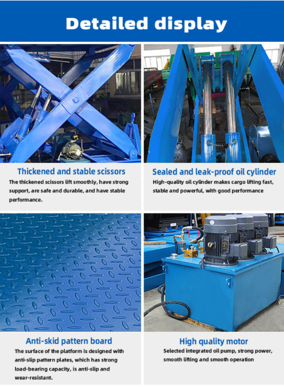 4000kg Small Electric Lift Platform 6.5m Height Stationary Scissor Lift
