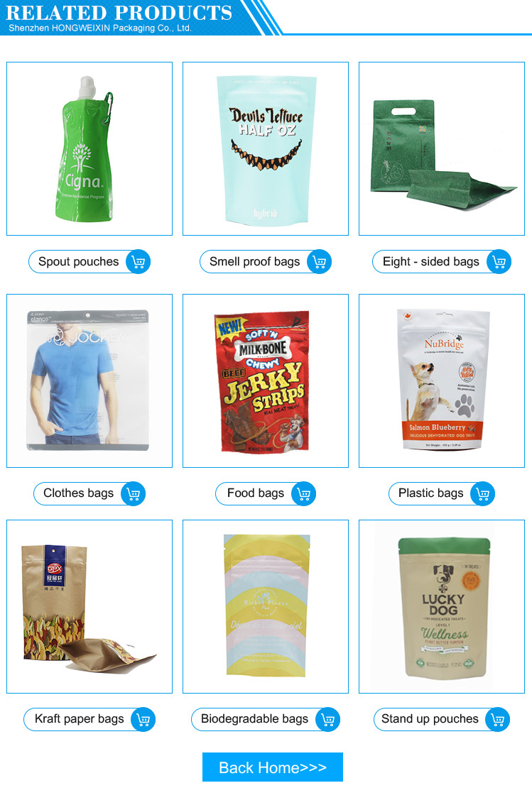 OEM See Through Pouches Compostable Biodegradable Bags For Food Packaging