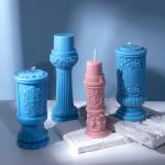 3D Roman Silicone Column Candle Mold European Simple Home Furnishing Aromatherap