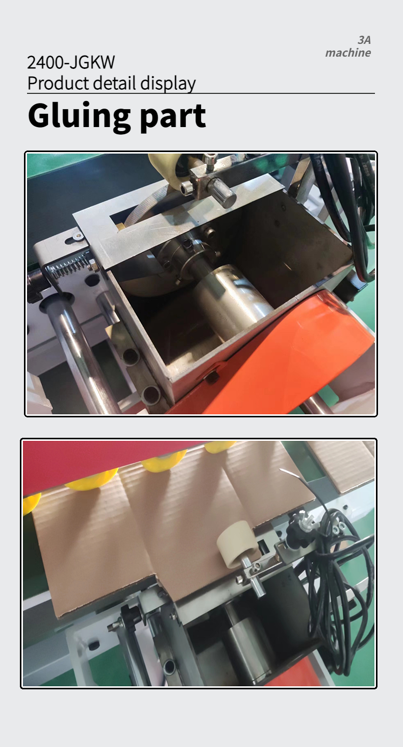 1600 KG Capacity CQT2400 Semi Automatic Folder Gluer for Corrugated Box Gluing Machine