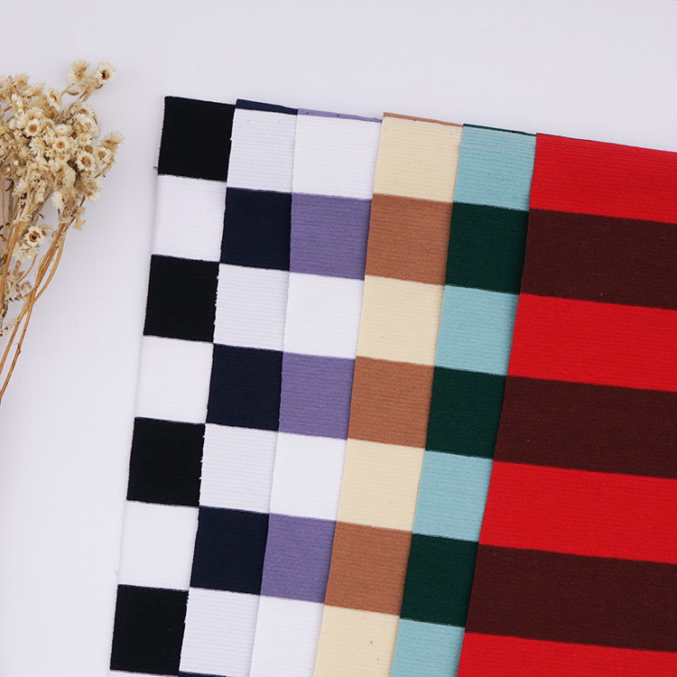 Durable And Washable Skin-Friendly And Healthy Striped Cotton Fabric For Tracksuit
