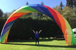 Wholesale Inflatable Arches Rainbow Archway Entrance Decoration Candy Arch For Advertising from china suppliers