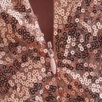 OEM maufactory Sexy Sleeveless Temperament Sequins Polyester Skirt V Neck Skirt