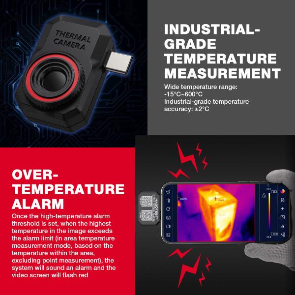 Habotest HT820 portable high-precision rapid-response plug-and-play thermal image camera with a resolution of 256*192, which is superior to that of