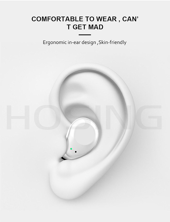 Portable Clear HiFi Sound TWS 40mAh In Ear Bluetooth Earpiece