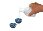 Mouth Blown Lead Free Crystal Glass Sake Bottle Set 200ml