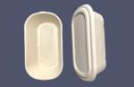800ml Wheat Straw Pulp Disposable Lunch Box, water and oil resistant Fast Food