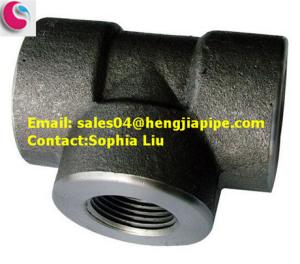 Wholesale rating 3000LBS threaded tee CS ASTM A105 from china suppliers