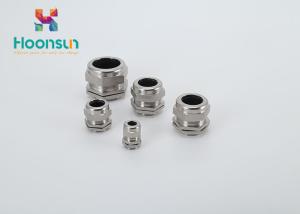 Wholesale NPT 1 / 2 Brass Waterproof Cable Gland , Waterproof Cable Connector Silver Color from china suppliers