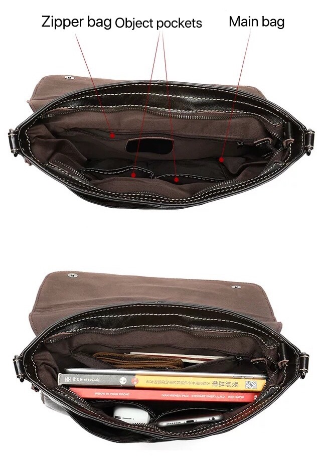 Laptop Briefcase For Men Genuine Cow Leather Handbags Male Shoulder Bag Retro Fashion Man Handbag Briefcases