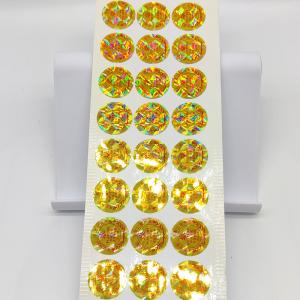 China Printed Hologram Sticker Roll Anti Counterfeit Rectangular Gold Hologram Sticker on sale