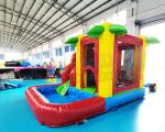 Commercial Backyard Kids Inflatable Bouncer Slide Digitial Printing Logo