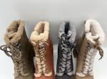 Women's waterproof non-slip lace-up winter dress boots，soft cow suede leather