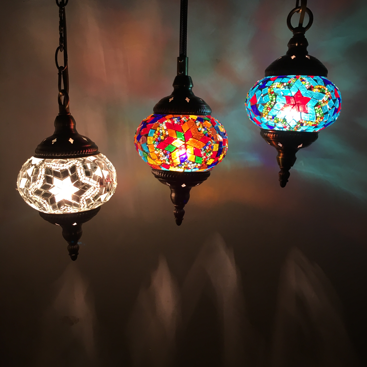 Mediterranean style Art Deco handmade Turkish Mosaic Pendant Lamp(WH-DC-18)