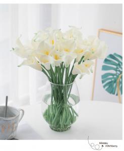 Wholesale PU Plastic Artificial Calla Lily Bouquet Flower Thanksgiving Floral Arrangements from china suppliers