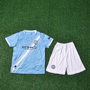 Wholesale Home Childrens Football Jerseys Manchester City 2025-2026 Season Lightweight Custom Printing from china suppliers