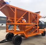 Drum Mixer YHZM25m3 Portable Concrete Batching Plant Double Tyres