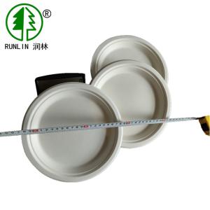 Wholesale FDA 9in Biodegradable Sugarcane Bagasse Plates Disposable Dishware Wedding Pulp Molding from china suppliers