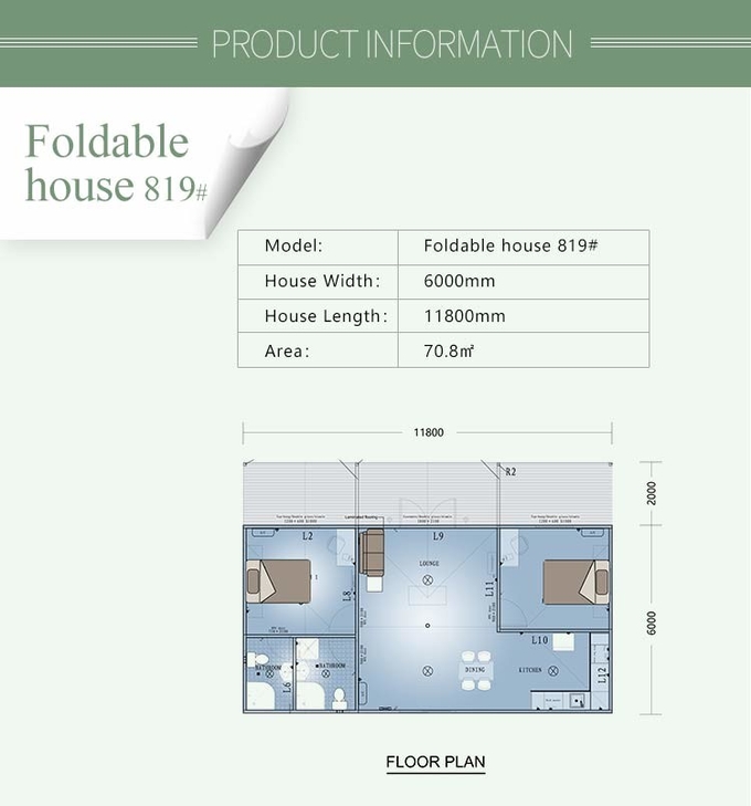 Light Steel Frame Prefab Mobile Homes House Kits To Build Metal WPC Cladding