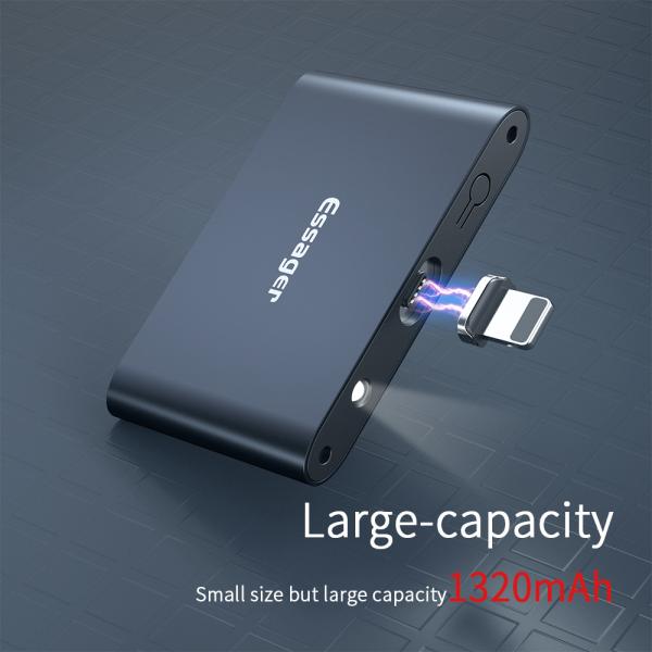 Mini Charger Power Banks 1320mAh Micro USB C LED Emergency Magnetic Power Bank