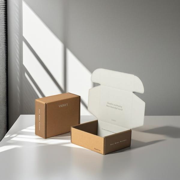 Kraft Corrugated Mailer Boxes Custom Logo For Clothing Gift Packaging And