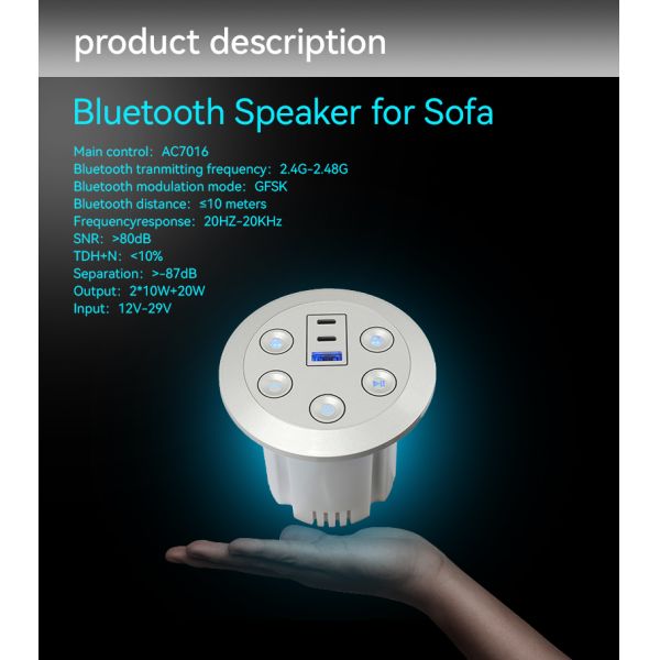 Rediner Smart Sofa Bluetooth Audio Speaker front view