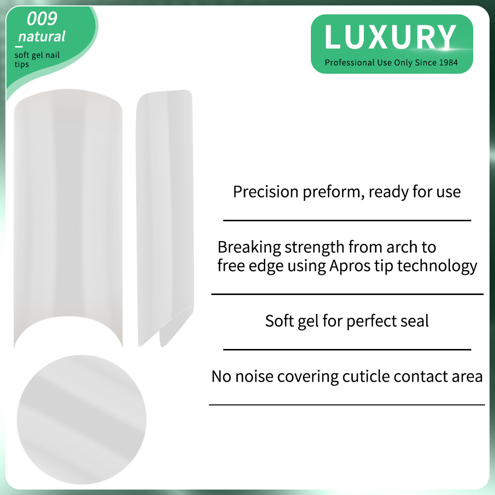 Fake Nails Tips Half Cover French Square Shaped False Nails For DIY Nail Art